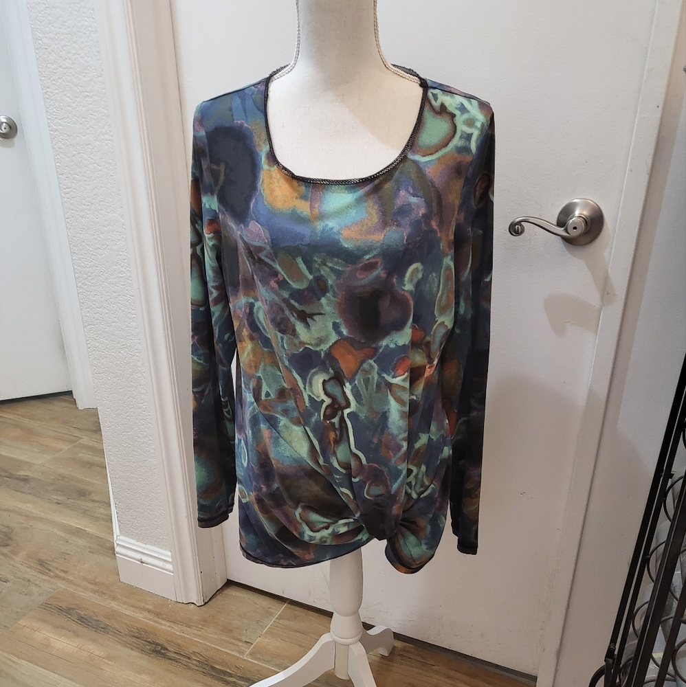 Simply Vera Wang Long Sleeve Scrunch Top